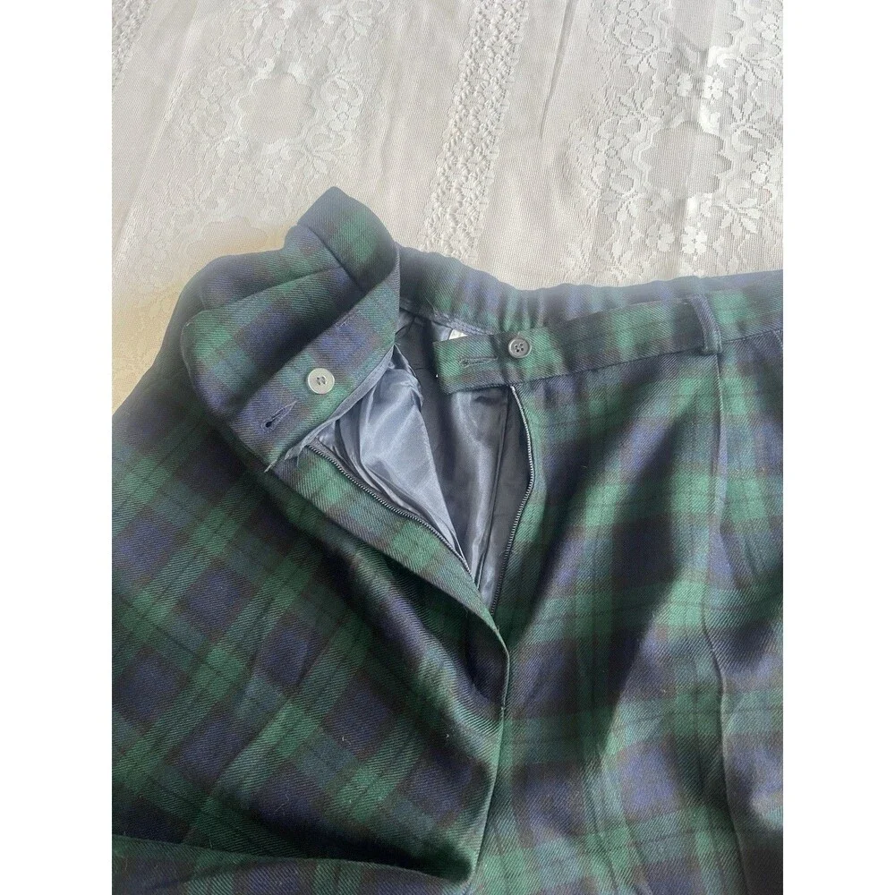 Vintage PENDLETON PLAID SHORTS Size 14 High Waisted 100% Wool